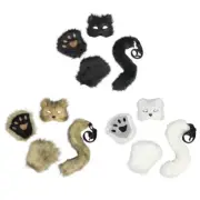 Halloween Foxes Wolf Dress up Costume Includes Plush Foxes Mask, Tail, Glove