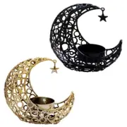 Moon Shape Holder,Eid Ramadans Decors Candlestick Holder,Table