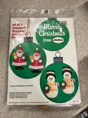 Malina Jeweled Holiday Ornaments Kit Santas and Snowmen Christmas 8200/001 New