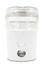 IOco 8oz Eco Glass Coffee Travel Cup - Snow White