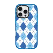 iPhone 16 Pro Impact Case MagSafe Compatible ARGYLE BLUE