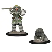 Wardlings: RPG Figures - Girl Druid & Stone Creature