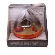 P.L.A.Y. Wobble Ball Treat Dispensing Dog Puzzle Maze Toy - Orange Base