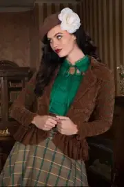 kitten d'amour Femme Fatale Cardigan. Brown. Size 10. New w/tags