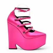 Versace Tempest Strappy Satin Platform Pumps in Pink EU 38 US 8 NWB $1445