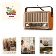 】 Retro Vintage Radio AM FM, Portable Shortwave Radio wi...