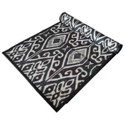 Black & Blue Ikat Table Runner