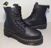 Dr. Martens Size 12 M JADON Black Fur Lined Boots New Men's Shoes