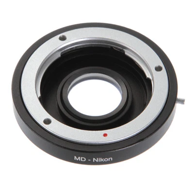 Minolta MD Manual Lens to Nikon F DSLR Camera Adapter Ring +Glass Focus Infinity