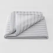 Sheridan Outlet Wide Stripe Plush Blanket in Silver Size: King Polyester
