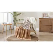 Ardor Isla Acrylic Knitted Room Sofa Soft Blanket/Throw Natural 127x152cm