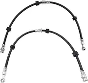 TRQ Front Brake Hose Set Driver & Passenger Side Compatible with 2007-2016 Mitsubishi Lancer 2012-2016 Outlander 2014-2016 Outlander Sport