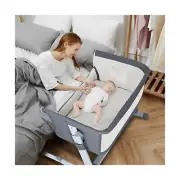 PEARLOVE Upgraded 3 in 1 Baby Bassinet Bedside Sleeper, Bedside Crib with 6 A...