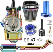 PWK24 Carburetor 212cc Exhaust Pipe Kits Replacement for Predator 212cc 224cc 196cc 200cc 6.5hp Engine Coleman CT200U CT200U-EX BT200X KT196 Baja Warrior Massimo MB200 Mini Bike Go Kart Parts