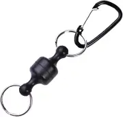 Black Fishing Strongest Magnetic Net Release Magnet Clip Holder Retractor, Quick