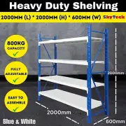 2M(L) x 0.6M(D) x 2M(H) Garage Warehouse Shelving Heavy Duty Metal Rack BG2020