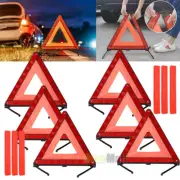 6xEmergency Warning Triangle DOT Approved Reflective Safety Roadside Kit for Car
