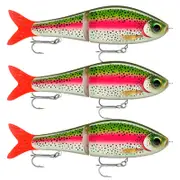 3x Rapala Super Shadow Rap Glide 11cm Jointed Swimbait Lure -Live Rainbow Trout