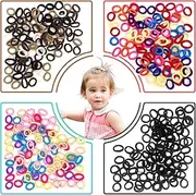 400 Pcs Baby Hair Ties, Toddler Hair Accessories Elastic Hair, hair ties for baby girls, toddler hair accessories, baby hair ties cotton, 4 styles to be used in combination