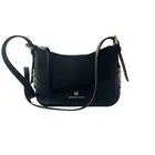 MICHAEL KORS Laney Black Leather Xbody Crossbody Handbag NEW