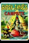 Your Text Metal Sign 11x8 Gypsy Fortune Teller Camp Cards Owl Brazier Fire Tent