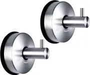 Suction Cup Hooks Bathroom Shower Towel Holder Stainless Steel Hand Towel Rack Kitchen Coat 2 Pcs