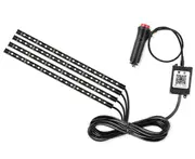 S29 1 to 4 Car Foot Sole Atmosphere Light Bluetooth APP Colorful Light with USB Music Light Strip Set Car Bottom Light