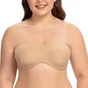 [CASOLACE] Women's Underwire Bandeau Minimizer Starpless Bras