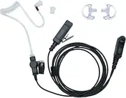 Sarcia Earpiece for Motorola XPR 3550e,2 Wire Covert Acoustic Tube Surveillance Kit Headset with One Pair Medium Earmolds for Motorola XPR3500 XPR3000 XPR3300 XPR3300e 2 Way Radio Walkie Talkie