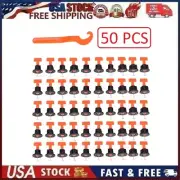 50pcs Tile Leveling System Reusable Flat Ceramic T-Lock Locator Spacer Tool