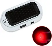 Simulated Dummy Alarm Solar Powered Super Bright Wireless Warning Anti-Theft Caution Lamp Blue/Red Light Simulated Car LED Warning Light