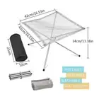 Outdoor BBQ Bonfire Rack Portable Camping Fire Pit Grill Stainless Steel Mesh Fi