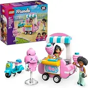 LEGO Friends Candyfloss Stand and Scooter Toy for 6+ Year Old Girls & Boys, Creative Building Playset with 2 Mini-Dolls, Kids Toy Food Cart and Accessories for Pretend Play 42643
