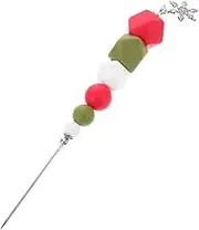 iplusmile Fondant Cake Icing Needle Tool Christmas Themed Cookie Scribe with Beaded Design for Air Bubble Removal Creative Baking for Beginners Home Kitchens