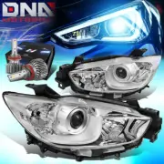 FOR 2013-2016 MAZDA CX5 CHROME/CLEAR PROJECTOR HEADLIGHTS W/LED KIT SLIM STYLE (for: Mazda)