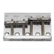 Musiclily Chrome Fixed Hardtail Bridge For 4 String Fender Precision Jazz Bass