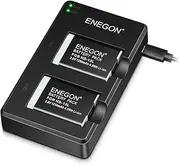 ENEGON NB-13L Battery Charger Set (1250mAh,2 Packs), Dual USB Charger for Canon PowerShot G5X,G7X, G7X Mark II,G7X Mark III,SX720 HS, SX730 HS, SX740 HS, SX620 HS, G1X Mark III,G9X,G9X Mark II Cameras