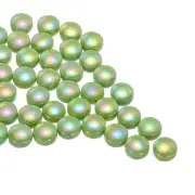 Ceramics Beads,70pcs Flat Ceramics Gemstone Light Green Iridescent 0.22lbs