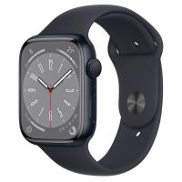 Apple Watch S8 GPS 45mm 午夜色鋁金屬-午夜色運動型錶帶【現貨開賣】