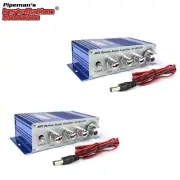 2 Pack HiFi 2-Channel Mini Stereo Amplifier Car Motorcycle Boat 3.5 AUX Input