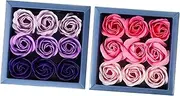 Minkissy Luxury Gradient Rose Soap Bouquet Present Box Ideal Set for Women Wedding Decor Romantic Present