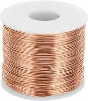 uxcell 20 Gauge Anodized Aluminum Craft Wire Bendable Bonsai Training Wire 771 Feet 0.8mm for Sculpting Crafts Wreath Floral Beading Jewelry Making, Copper Tone