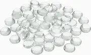 uxcell Fire Glass Beads for Fire Pits, Round Glass Marbles Gravel Pebbles Reflective Vase Fillers for Fish Tank Aquarium Decoration,500g/1.1lbs, Clear