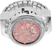 [BESTYASH] 1pc Ring Watch Rhinestone Finger Watch Vintage Finger Watch Ladies Wrist Watch Girl Watch Fidget Pocket Watch - Retro Watch Trendy Smart Watch Bands Unique Watch Pink Zinc Alloy
