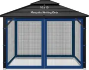 Gazebo Replacement Mosquito Netting Outdoor Universal Gazebo Canopy 4-Panels Scr