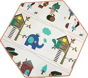 BATHVEVE Double Sided Play Mat Thick and Spacious Indoor Play Mat for Boy Girl and and Lightweight Design Cartoon Patterns for Fun Playtime Activities