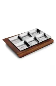 Nambé Geo Seder Plate in Silver Wood at Nordstrom One Size