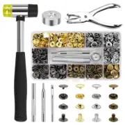 120 Sets 12.5mm Snap Fasteners Metal Snaps Button and Install Tools Set