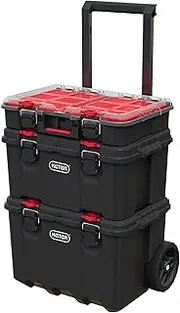[Keter] Stack n Roll Tool Storage System, Black