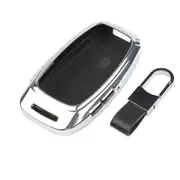 WhatsKey CF920 LCD Smart Remote Car Key Cover TUP Cover Case Protector With Chain CF920 Key for Protection Anti Falling Lose Silver